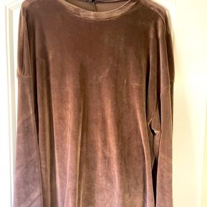 Fashion Nova Brown Velvet Set XL